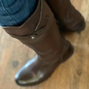 Frye Molly chocolate leather riding boot sz 8.5